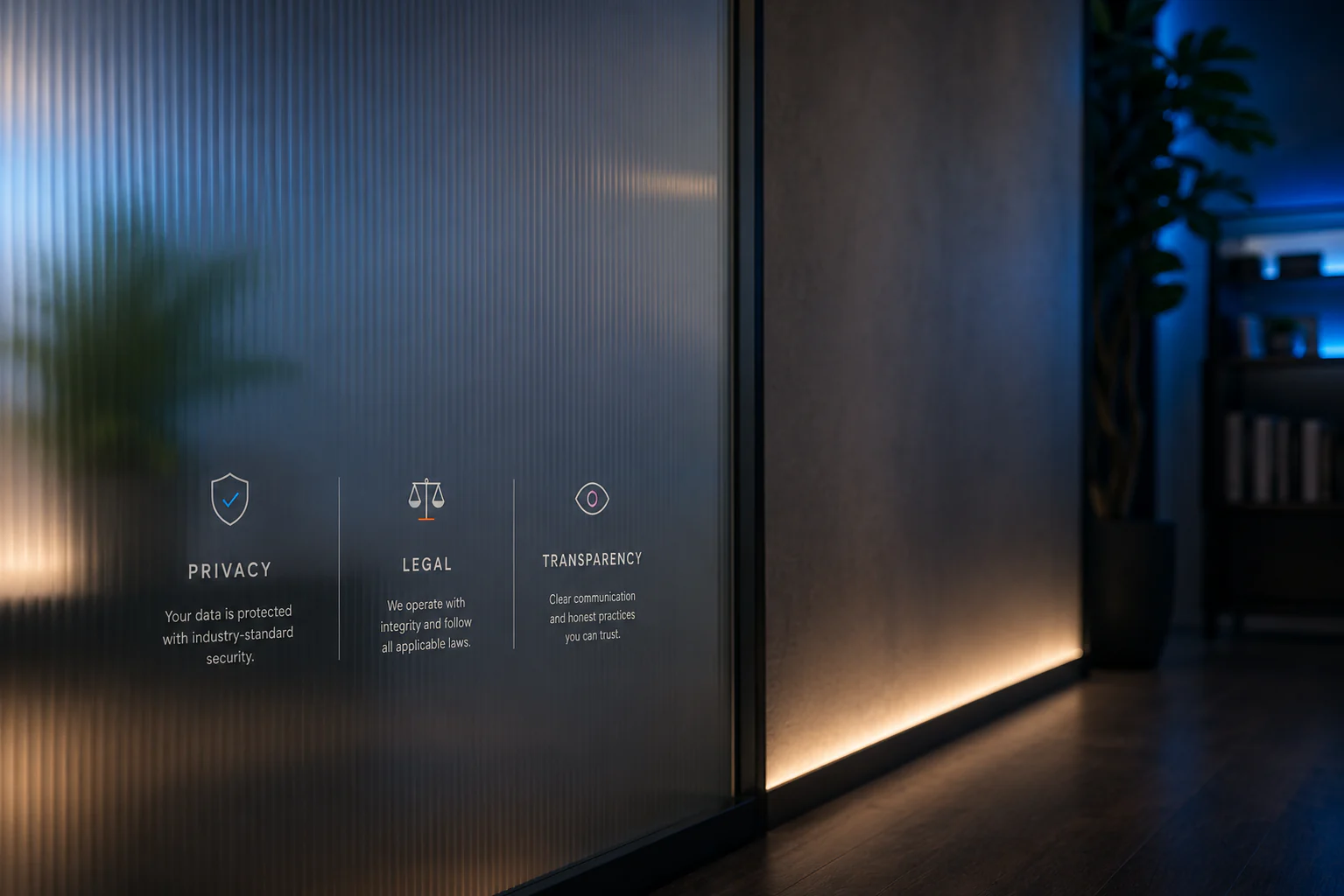 Privacy and legal transparency visual